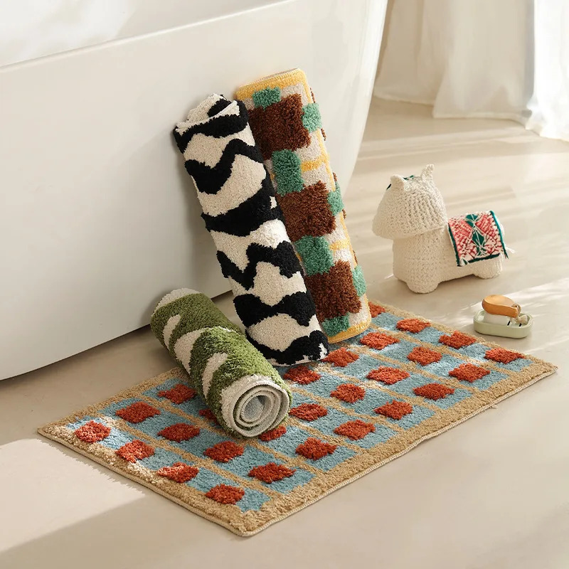 Home Textiles Plaid - Коврик VIKAMA в клетку, нескользящий коврик