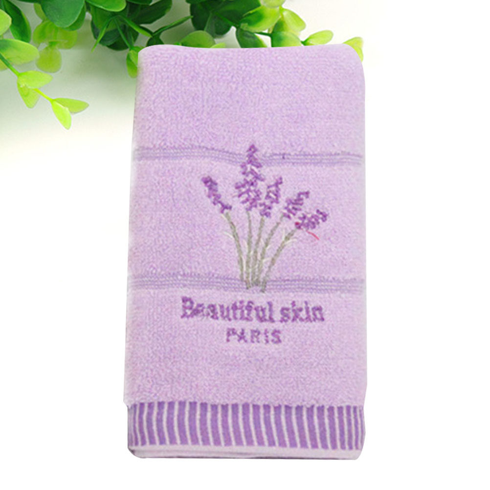 Home Textiles Pakistan - Лавандовое вышитое хлопковое банное полотенце, ультрамягкое,